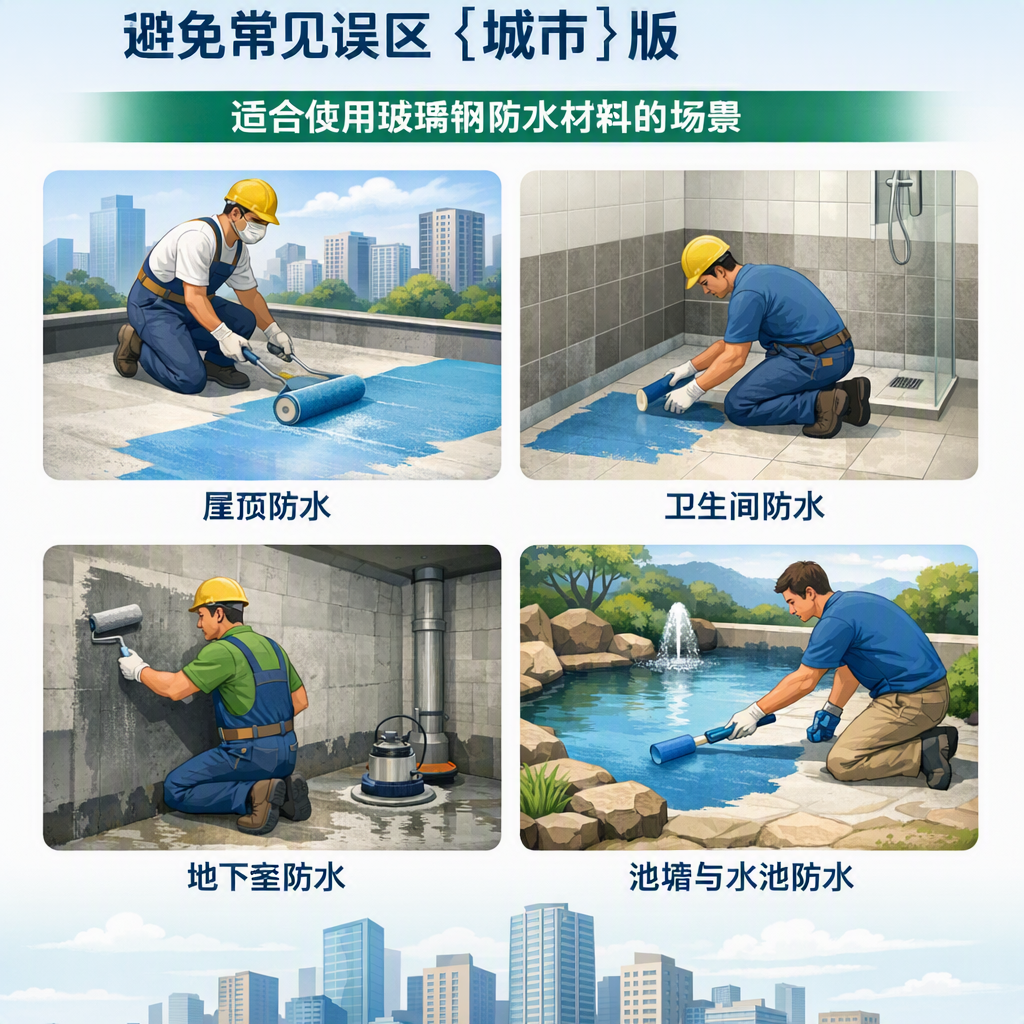 玻璃钢防水材料施工注意事项，避免常见误区 胡杨河 版