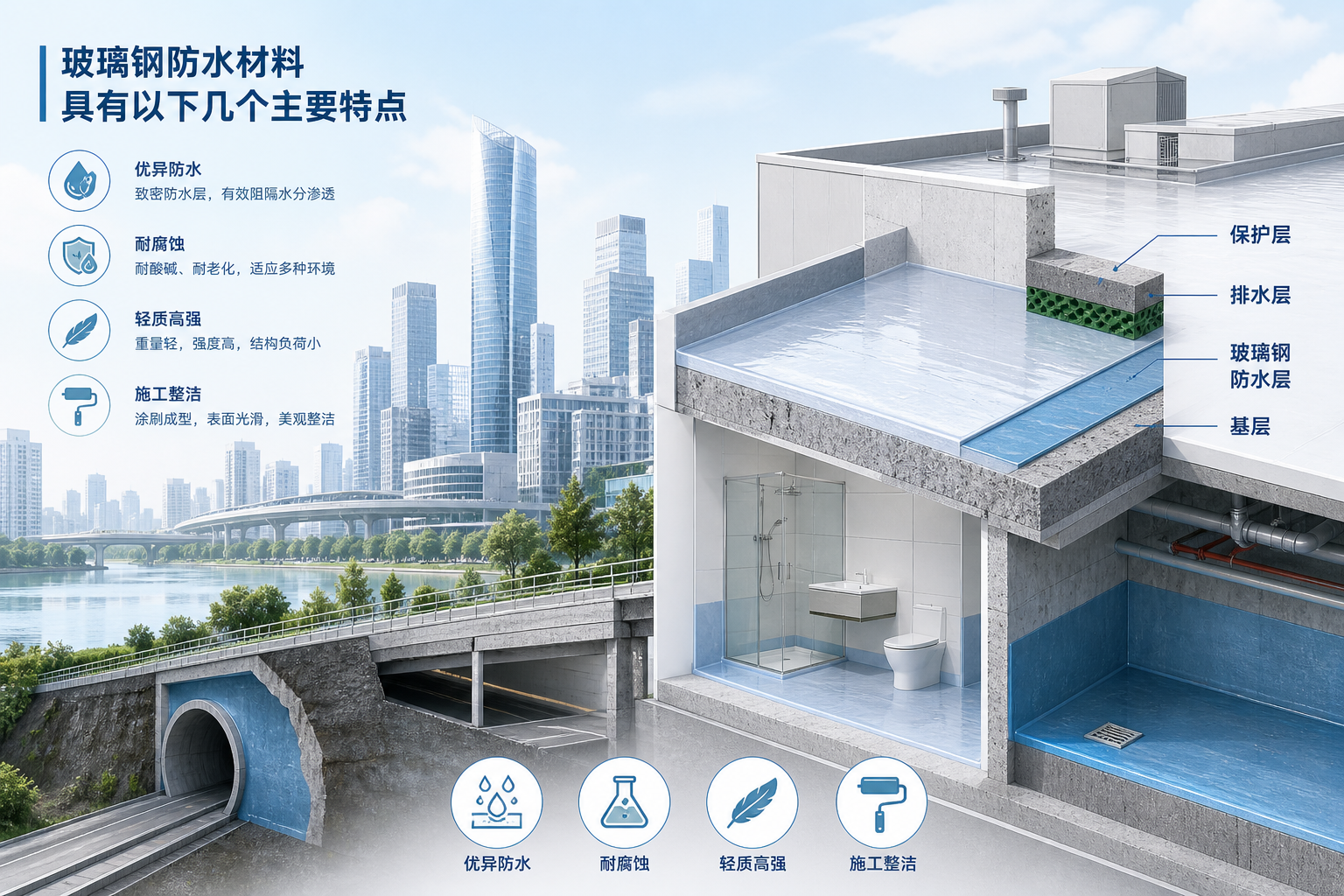 2023年玻璃钢防水材料市场趋势分析,关注 胡杨河 发展